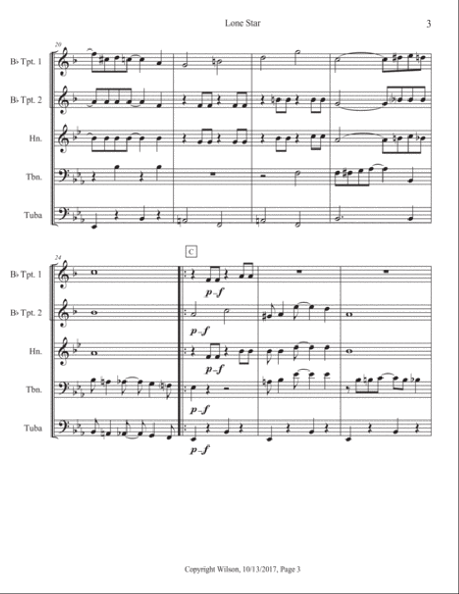 Lone Star Brass Quintet scores gallery preview page 4