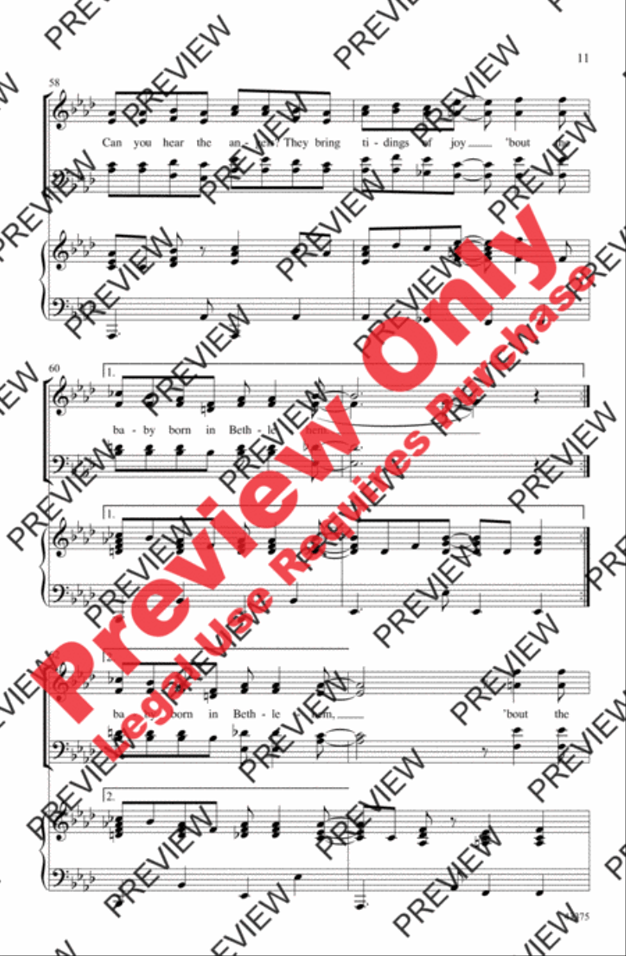 Can You Hear the Angels? 4-Part scores gallery preview page 11