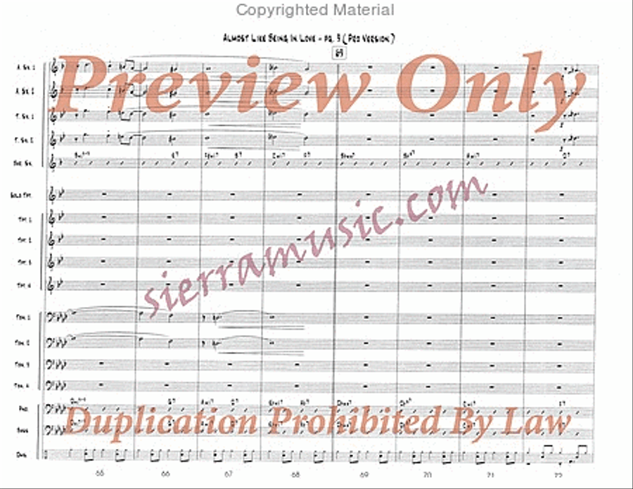 Almost Like Being in Love (Pro) Big Band scores gallery preview page 10