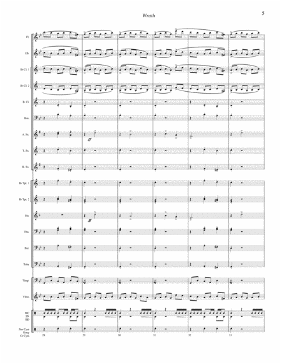 Wrath! Concert Band scores gallery preview page 5