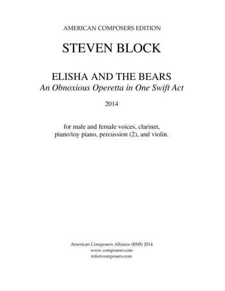 [Block] Elisha and the Bears