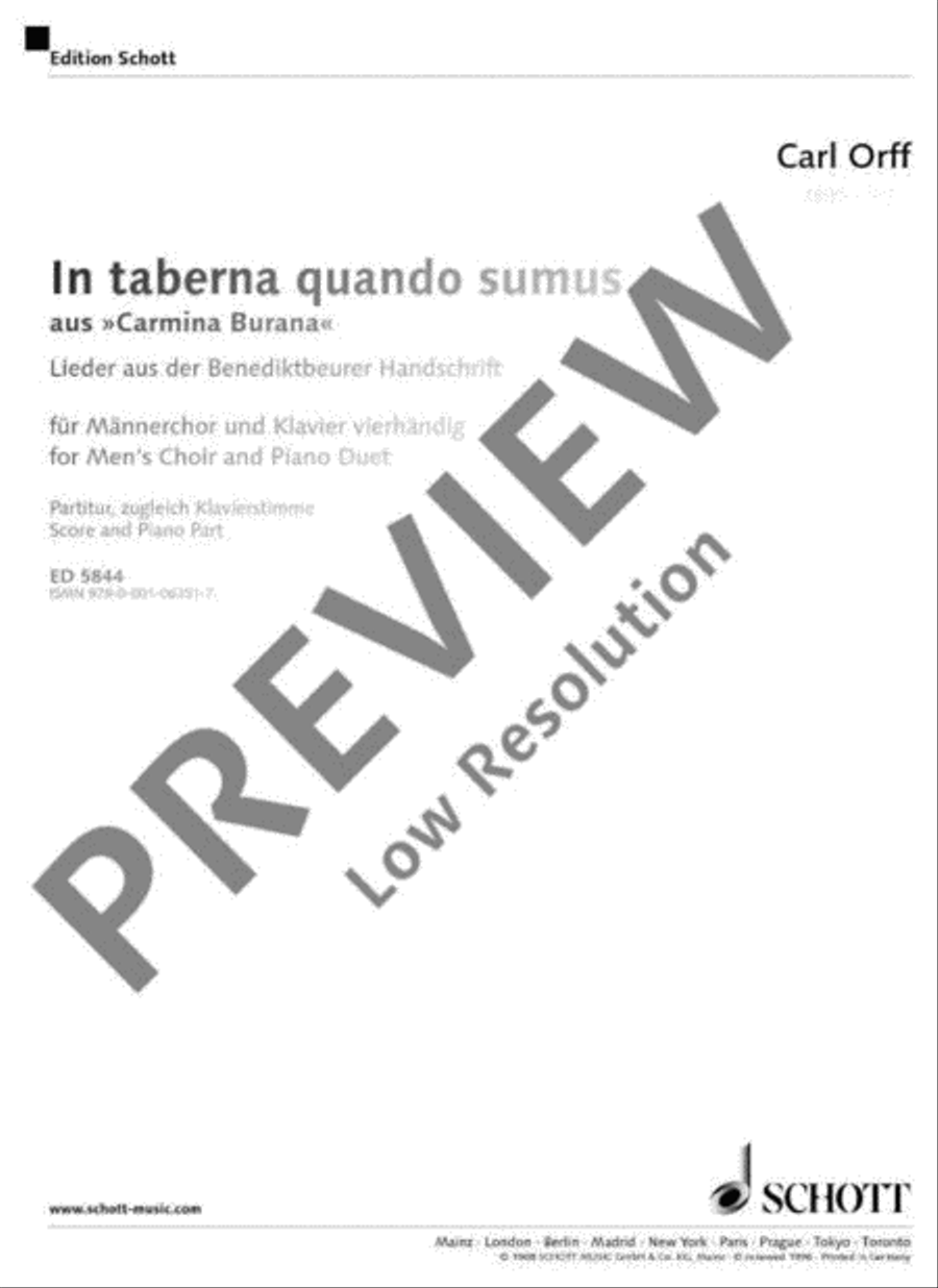 In taberna quando sumus In taberna quando sumus TTBB scores gallery preview page 2