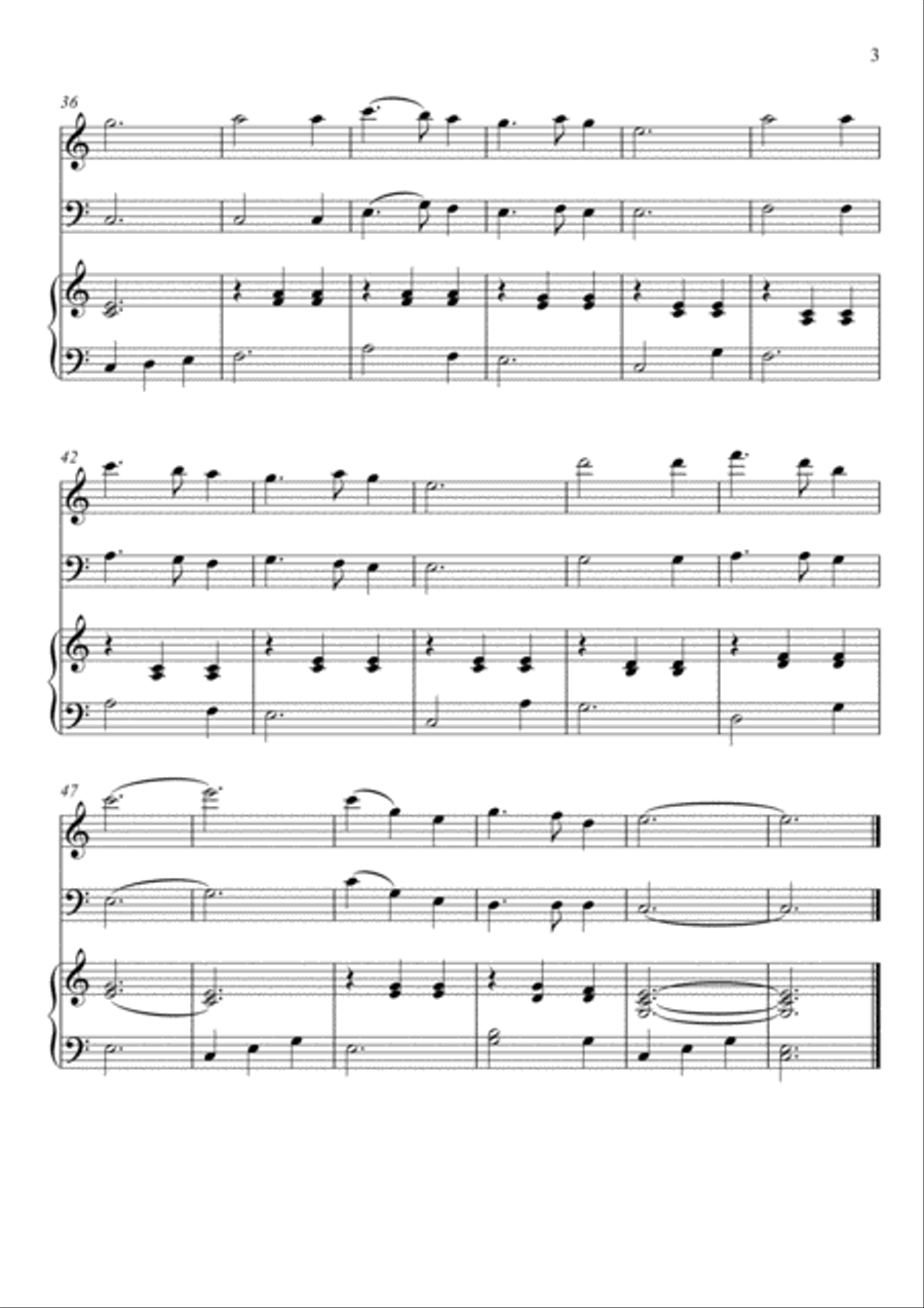 Franz Gruber - Silent Night (Flute and Tuba Duet) Small Ensemble scores gallery preview page 3