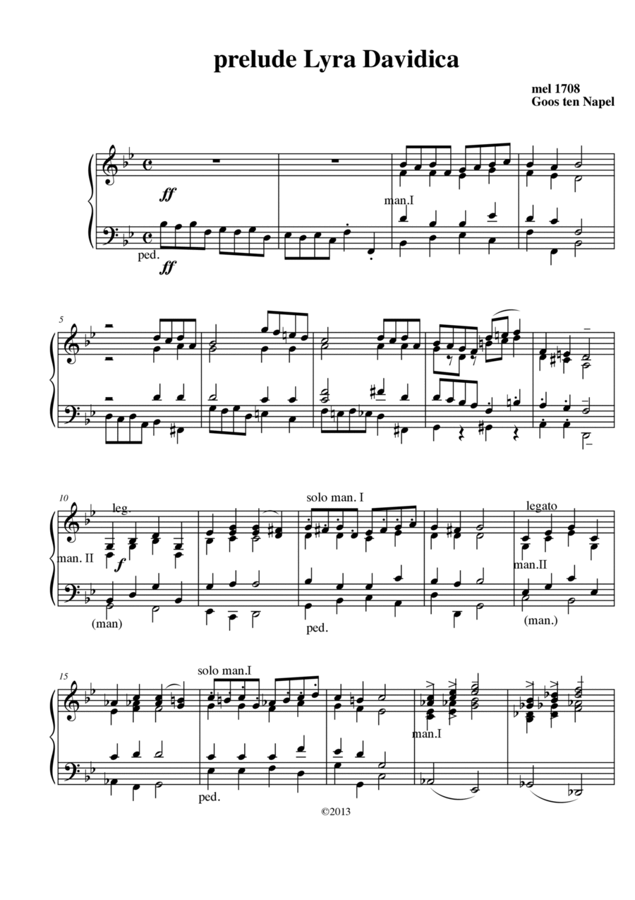 Prelude Lyra Davidica Organ Solo scores gallery preview page 1