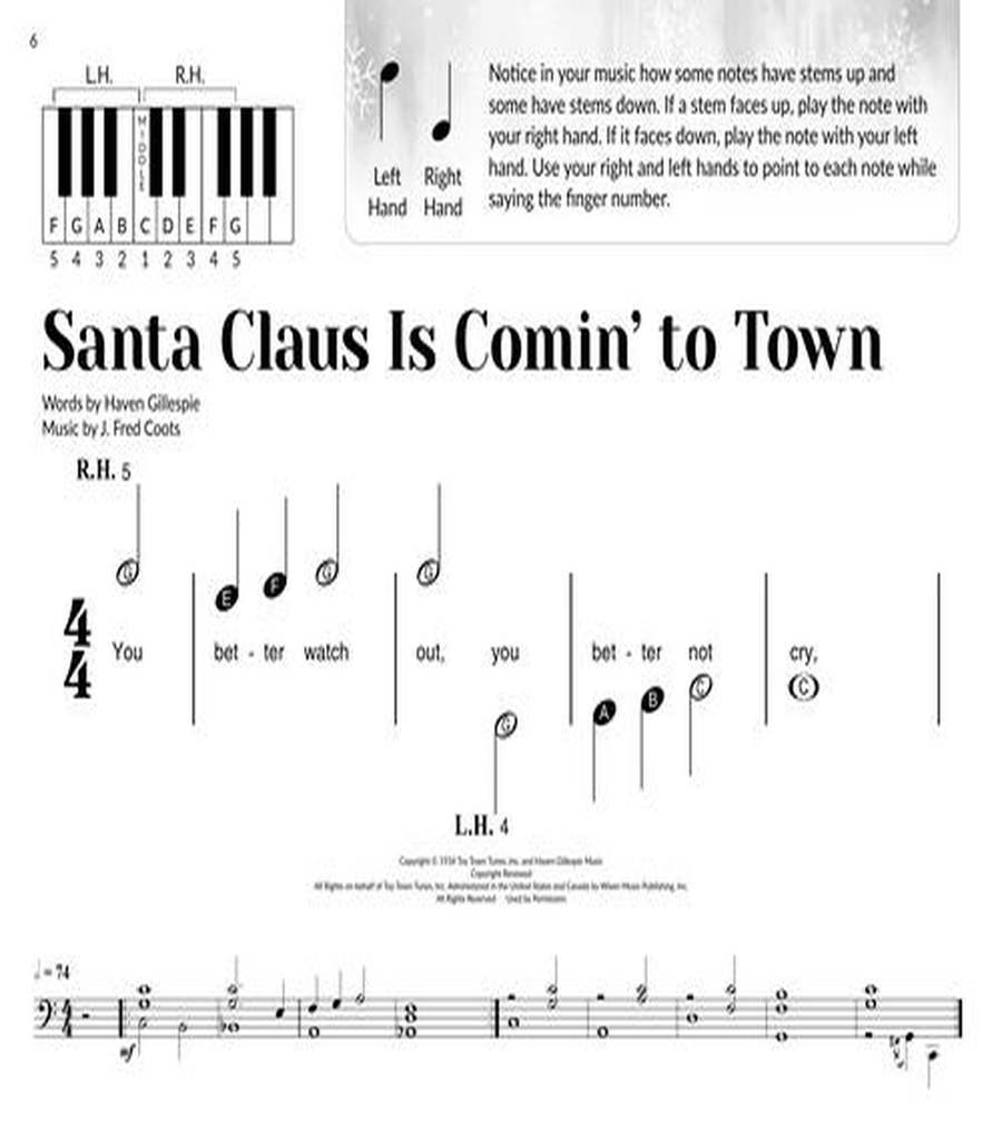 Christmas Songs for the Very Beginner Easy Piano scores gallery preview page 7