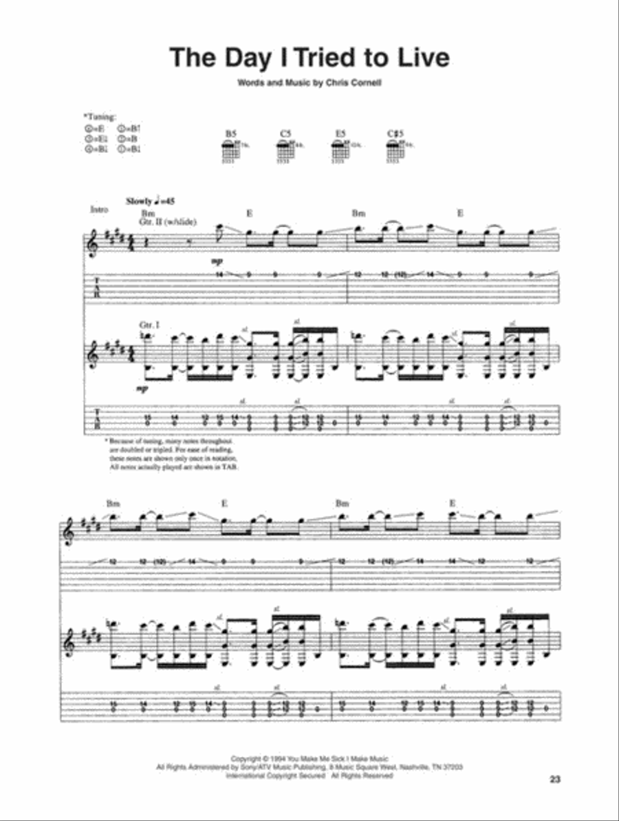 Soundgarden – Guitar Anthology Electric Guitar scores gallery preview page 4