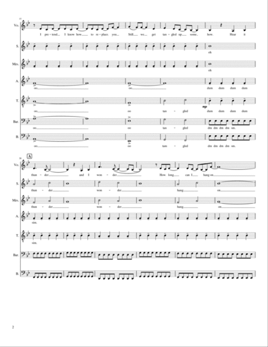 Caught In The Storm A Cappella scores gallery preview page 2