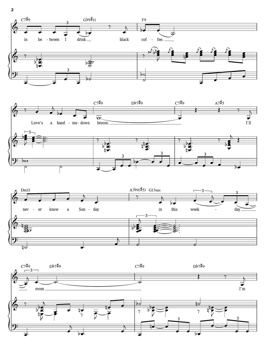 Black Coffee Piano, Vocal scores gallery preview page 2