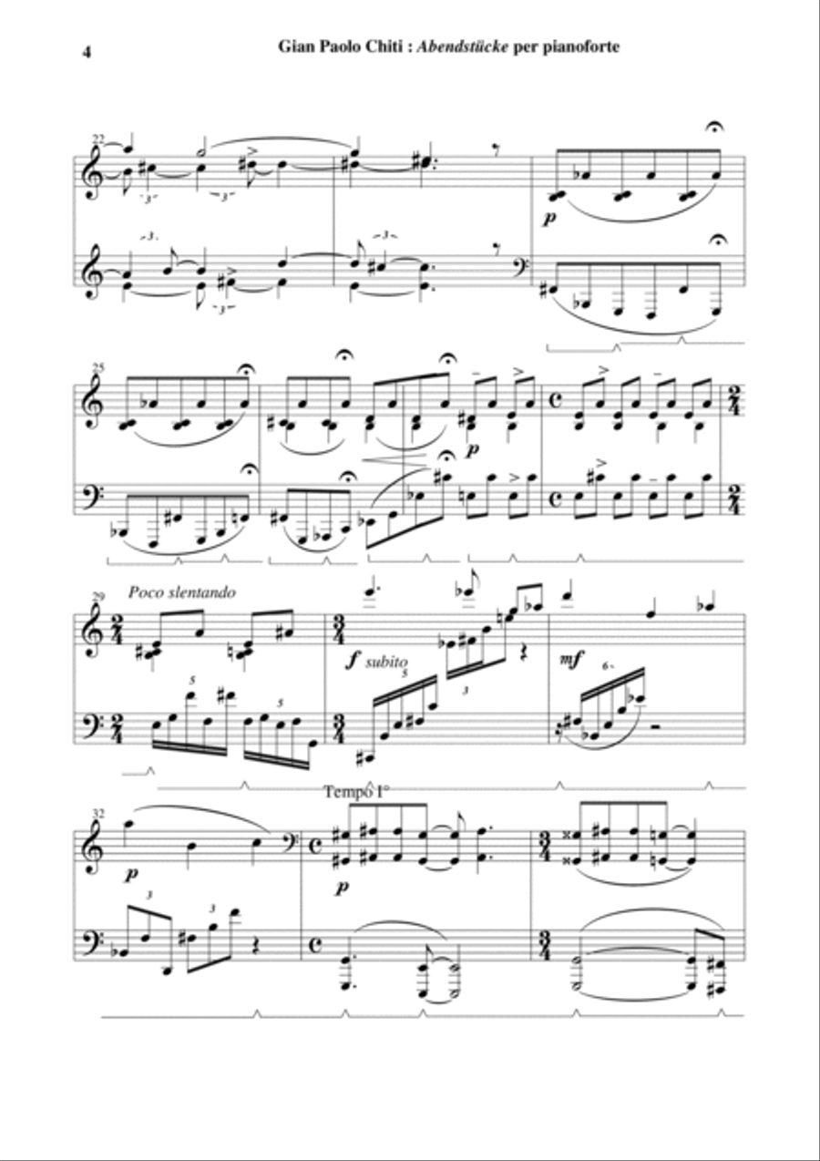 Gian Paolo Chiti: Abendstück for piano solo Piano Solo scores gallery preview page 4
