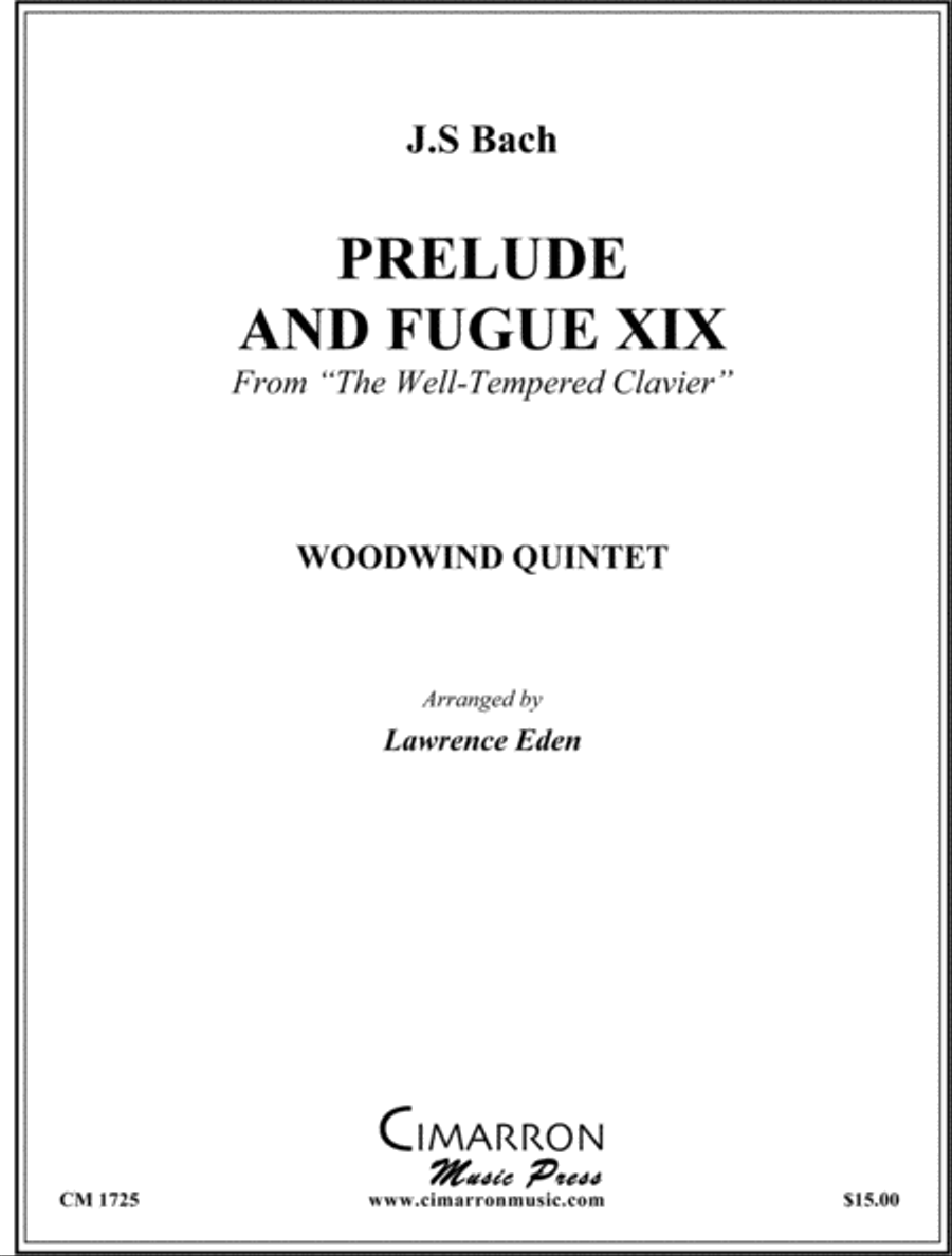 Prelude and Fugue XIX Prelude and Fugue XIX Woodwind Quintet scores gallery preview page 1