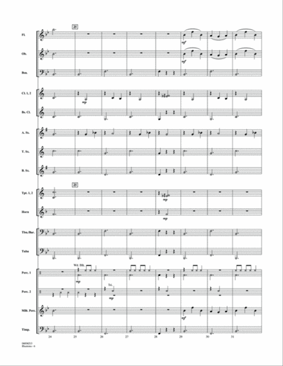 Illusions - Conductor Score (Full Score) Concert Band scores gallery preview page 6