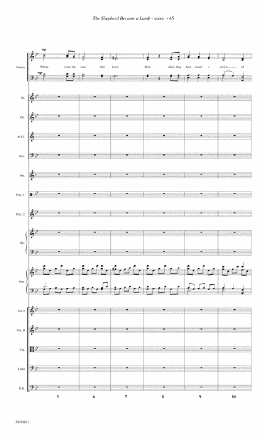 Journey to the Cross - Orchestral Score and Parts Choir scores gallery preview page 47