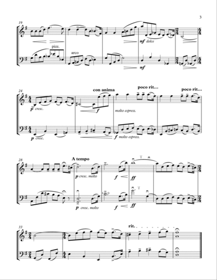 Nessun Dorma Violin and Cello Duet-Score and Parts String Duet scores gallery preview page 3