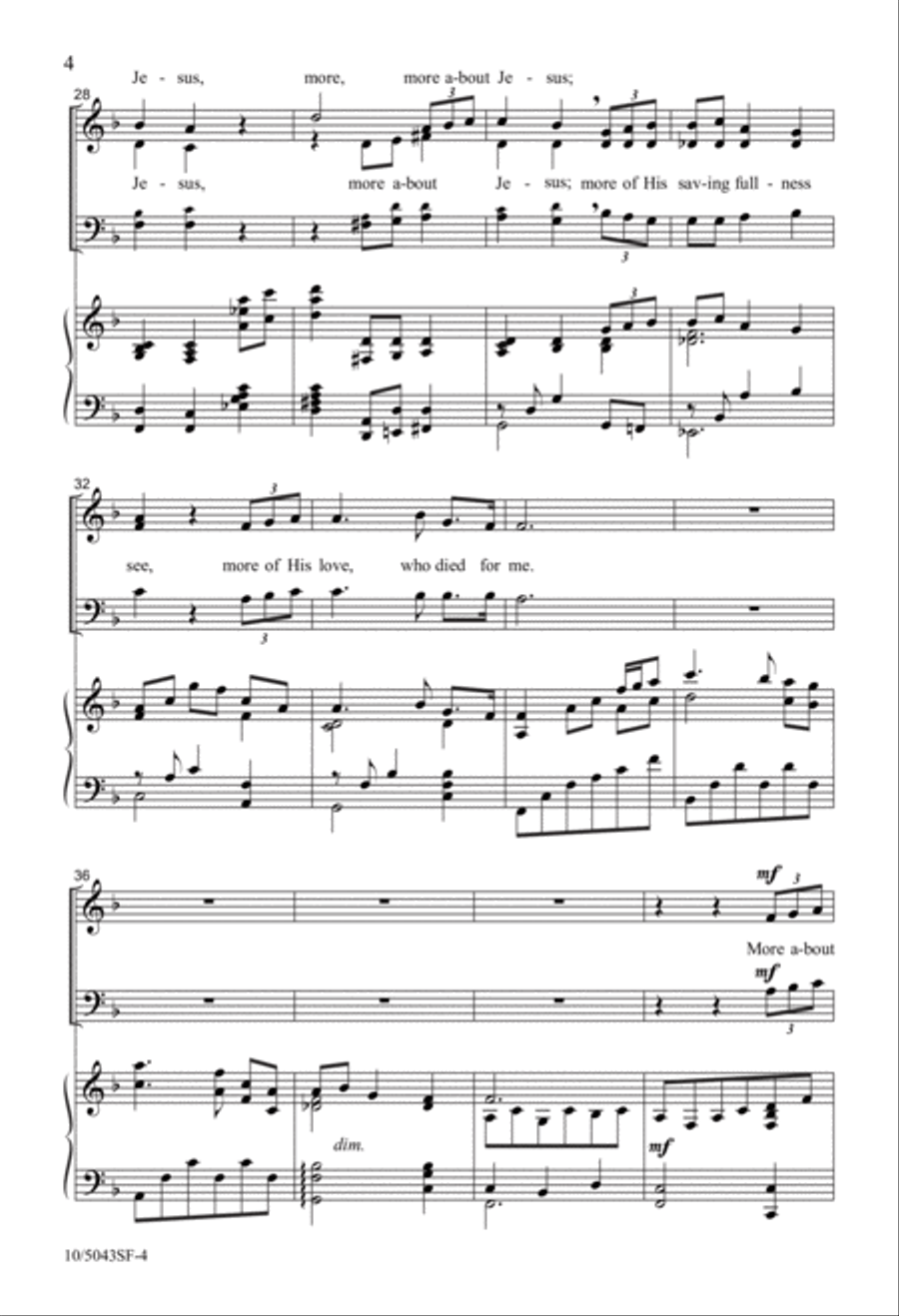 More About Jesus More About Jesus 4-Part scores gallery preview page 4