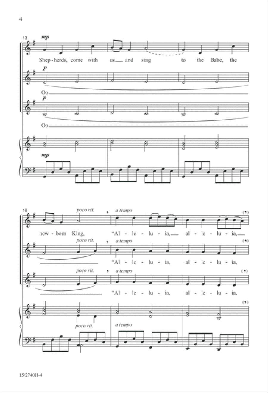 A Lullaby Alleluia SSA scores gallery preview page 4