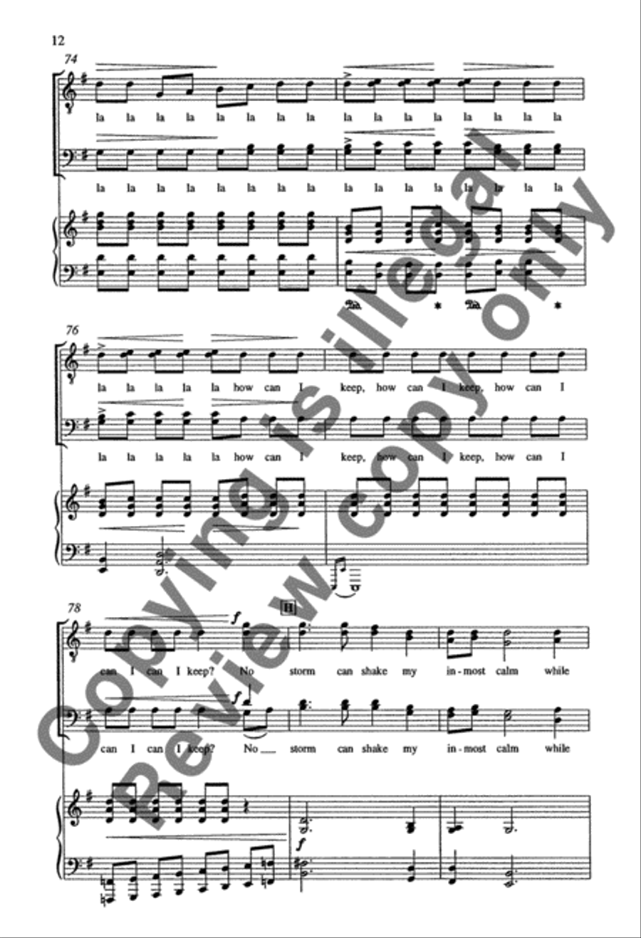 How Can I Keep from Singing? TTBB scores gallery preview page 11
