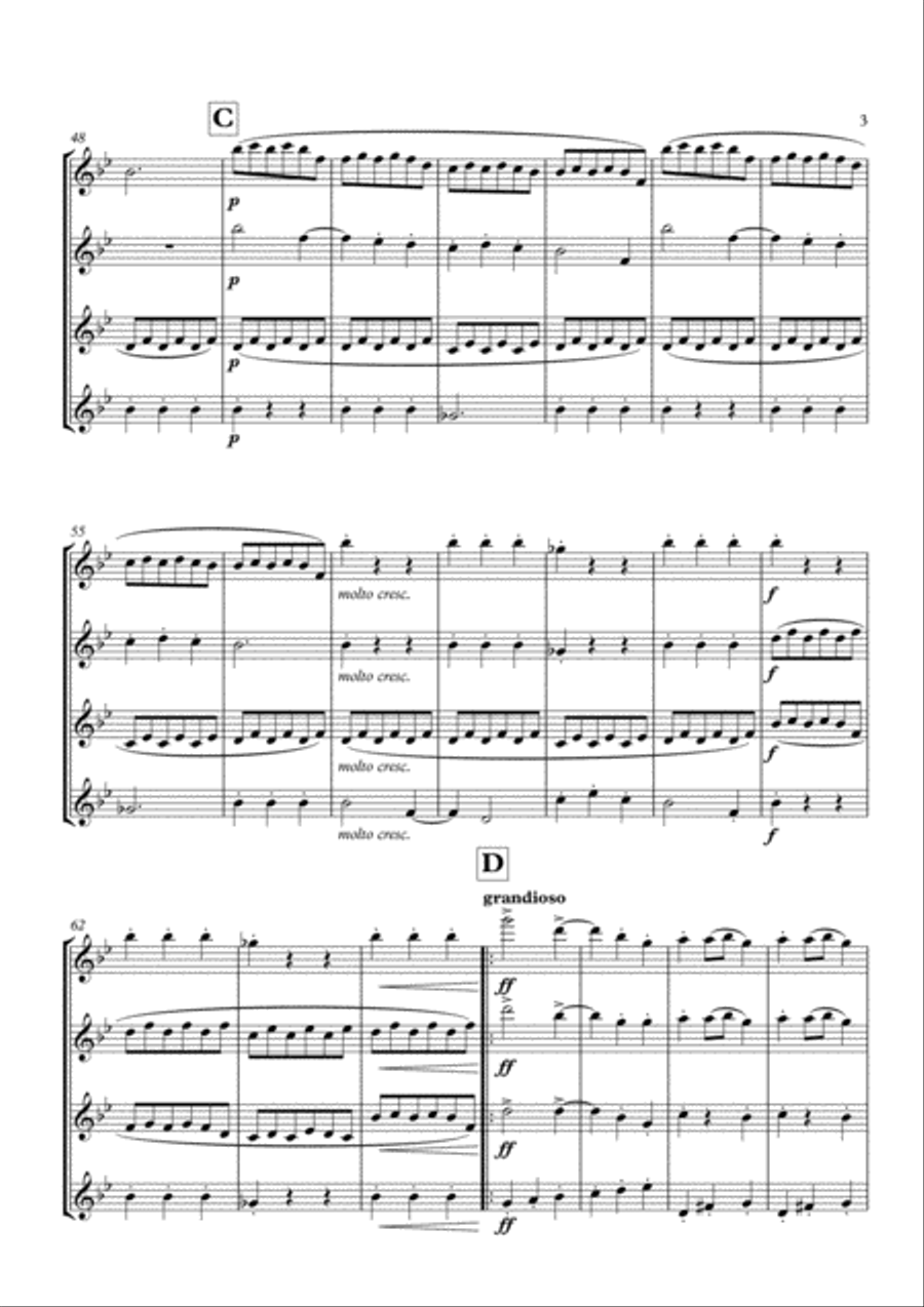 Slavonic Dance No. 8 in G Minor arranged for Flute Quartet Flute Quartet scores gallery preview page 5