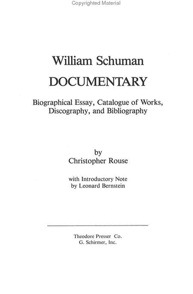 William Schuman Documentary