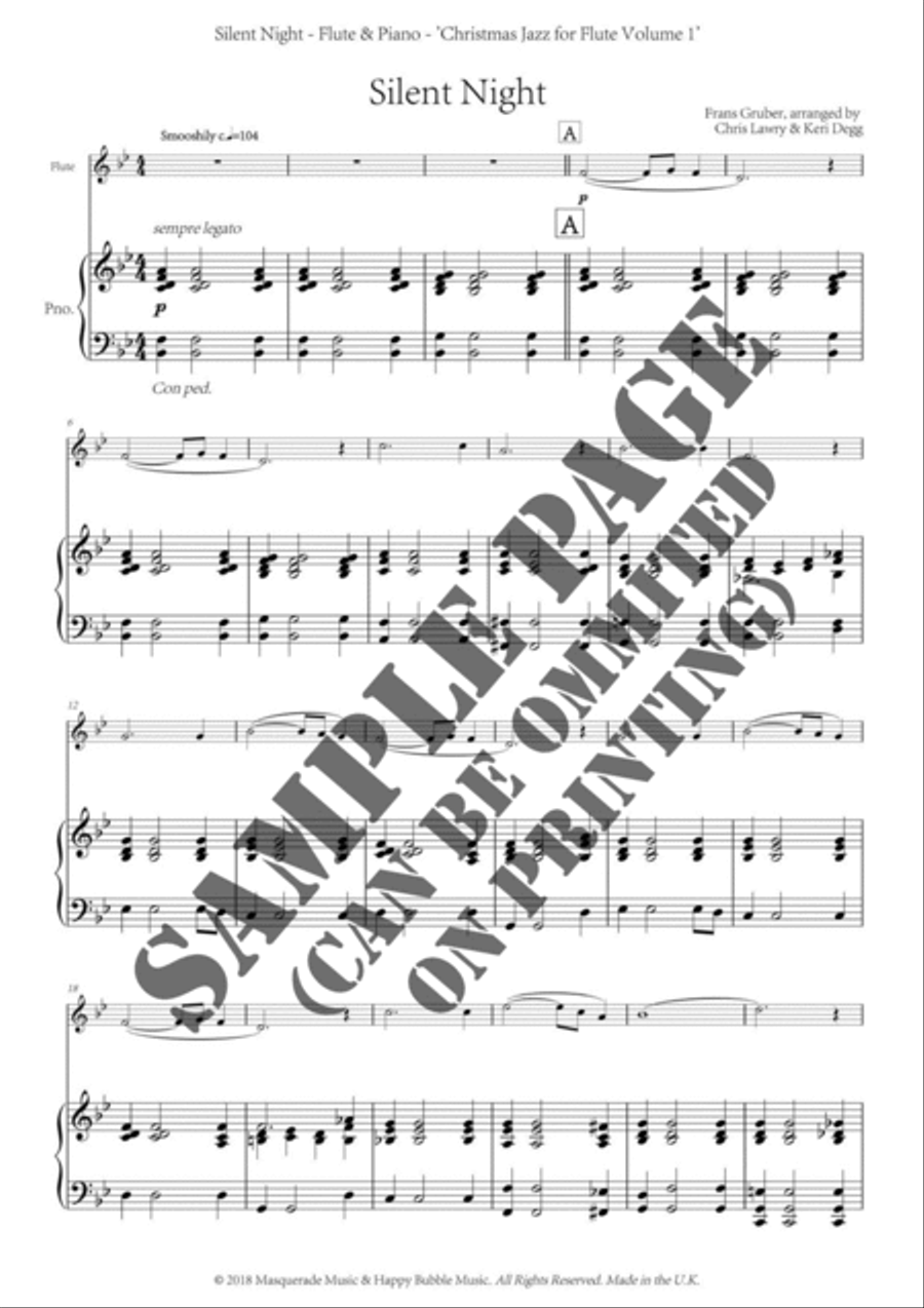 Christmas Jazz Volume 1 (flute) - 5 Christmas/Holiday pieces in Jazz Styles (also Funk, and Ballad) image number null