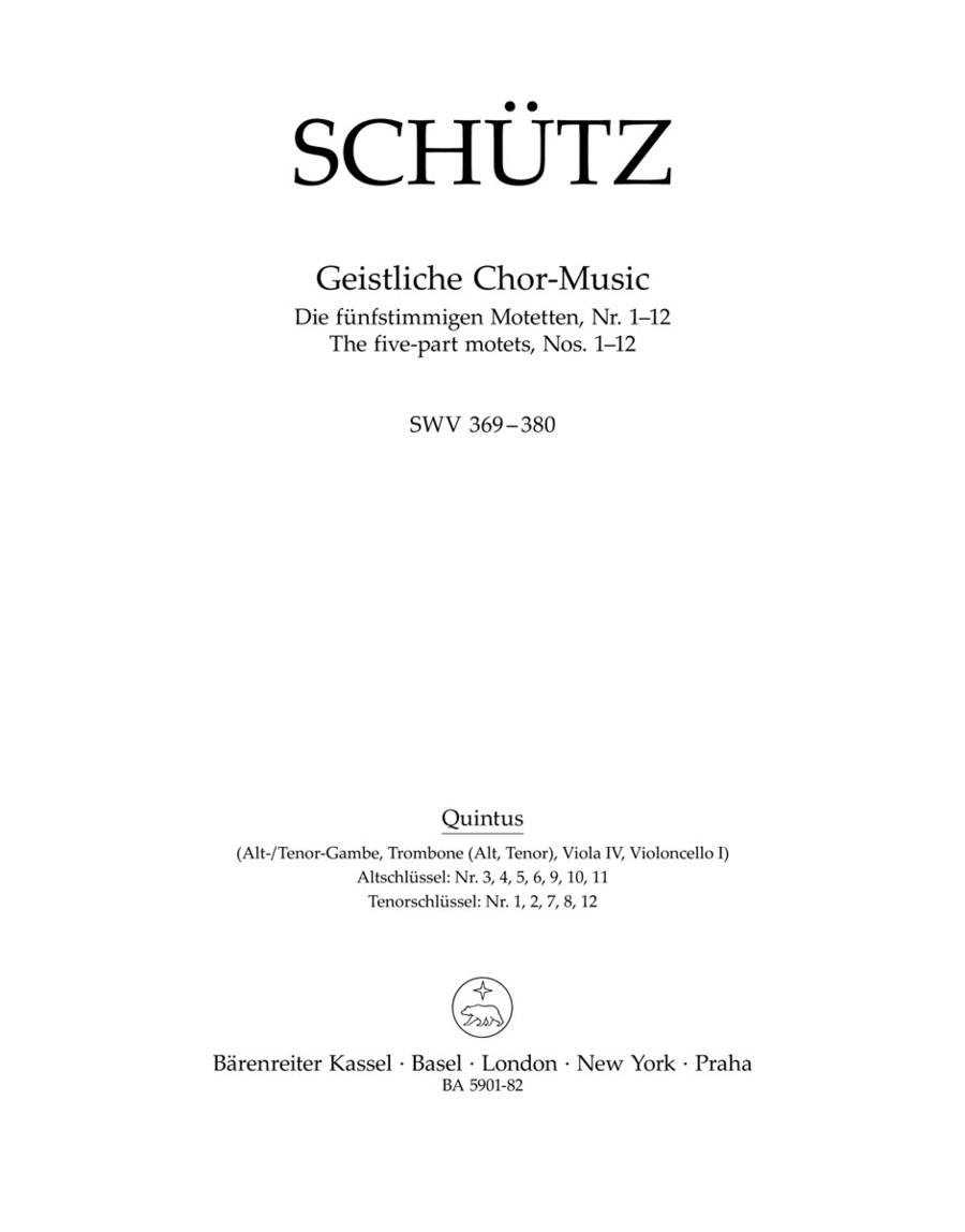 Sacred Choral Music SWV 369-380 Sacred Choral Music SWV 369-380 Choir scores gallery preview page 1