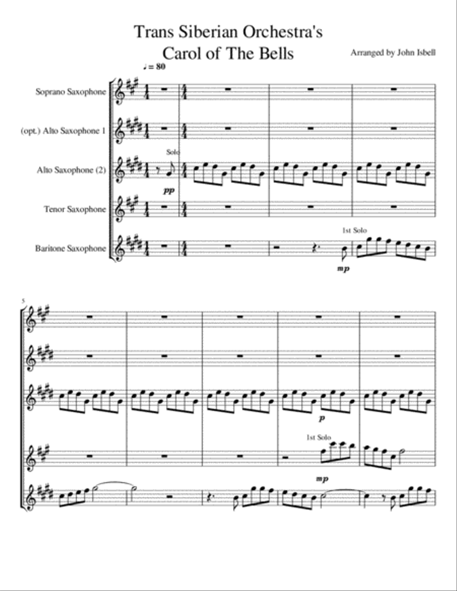 Carol Of The Bells Trans Siberian Version by Peter Wilhousky
