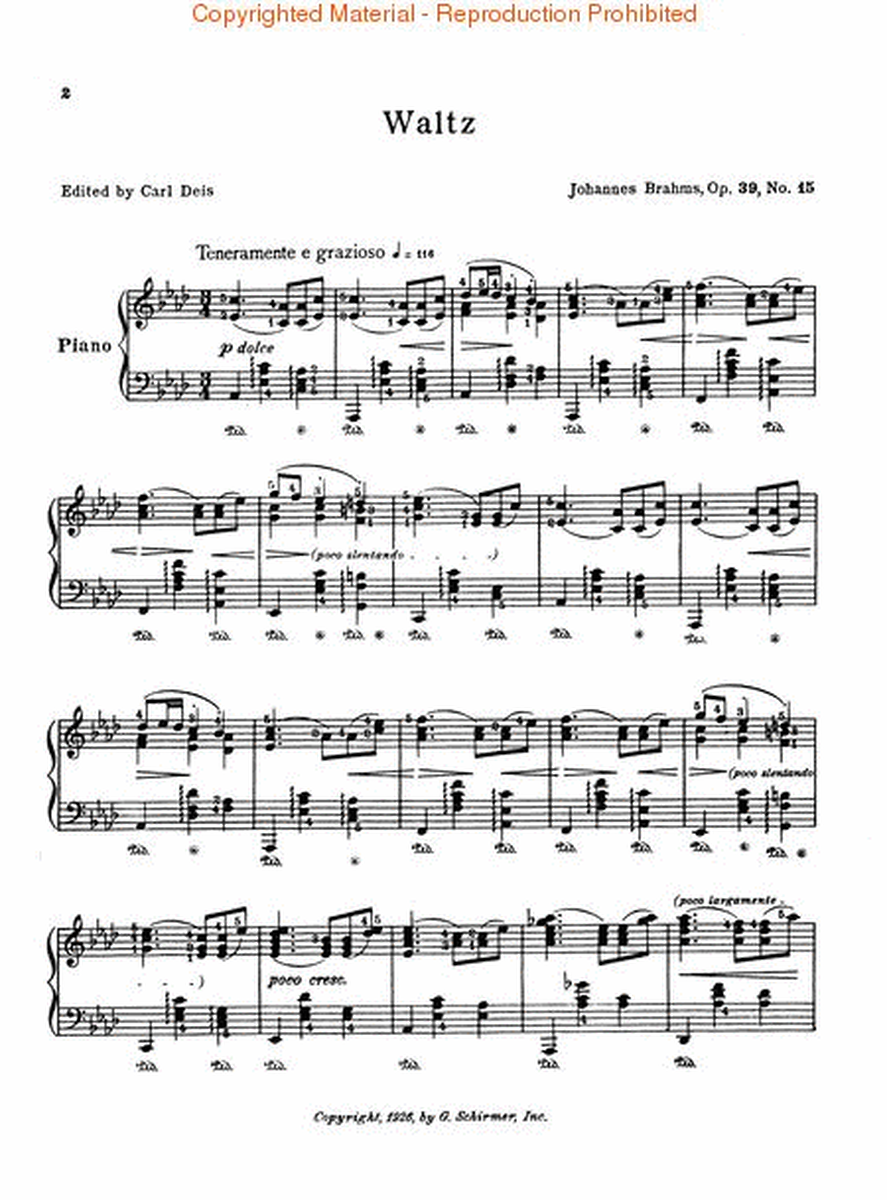 Waltz in Ab Major, Op. 39, No. 15