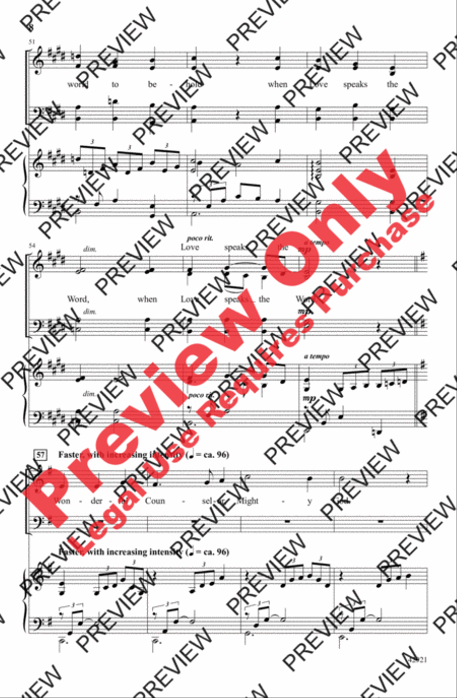 When Love Speaks the Word 4-Part scores gallery preview page 8