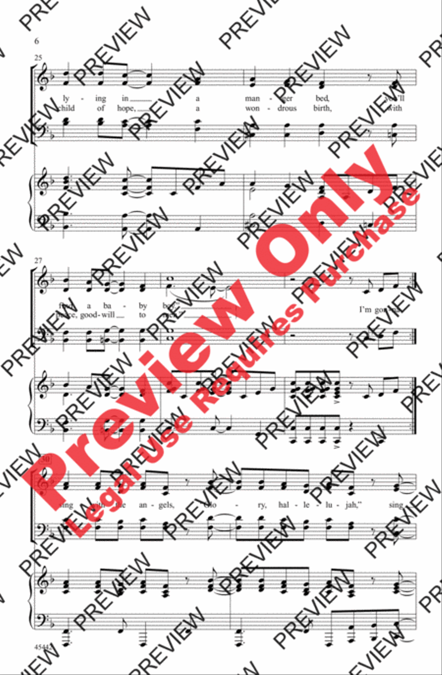 Sing with the Angels 4-Part scores gallery preview page 6