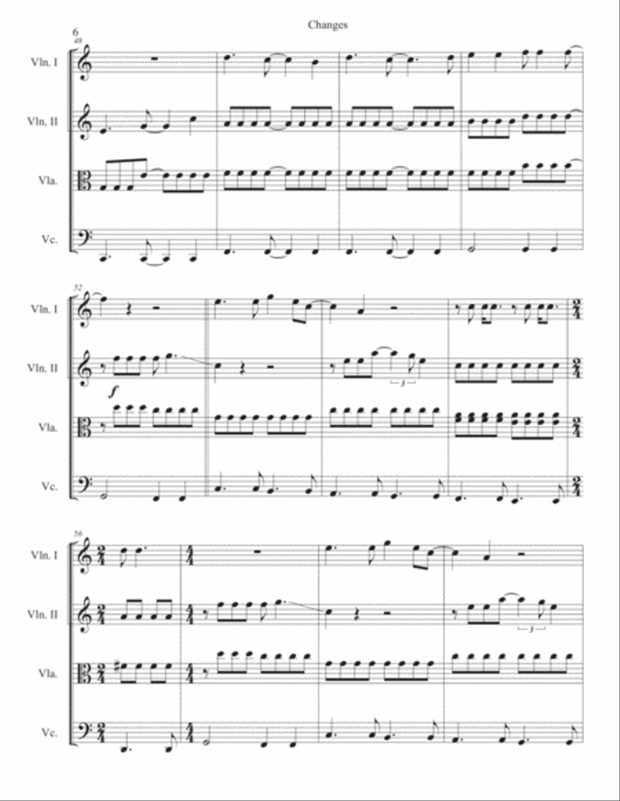 Changes String Quartet scores gallery preview page 6