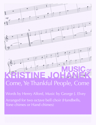 Come, Ye Thankful People, Come (2-Octaves Handbell, Hand Chimes or Tone Chimes)