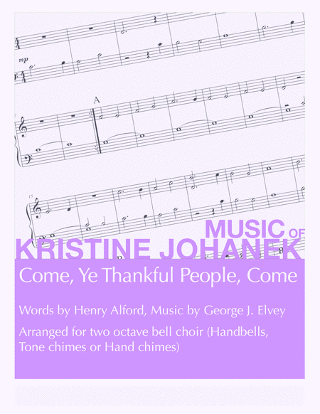 Come, Ye Thankful People, Come (2-Octaves Handbell, Hand Chimes or Tone Chimes) image number null