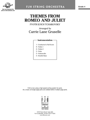 Book cover for Themes from Romeo and Juliet: Score