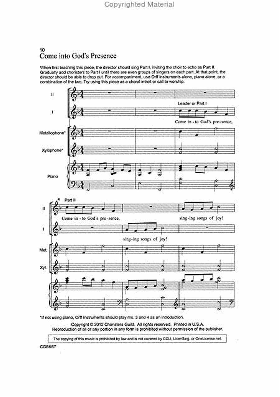 The Joy of Part Singing Unison Choir scores gallery preview page 3
