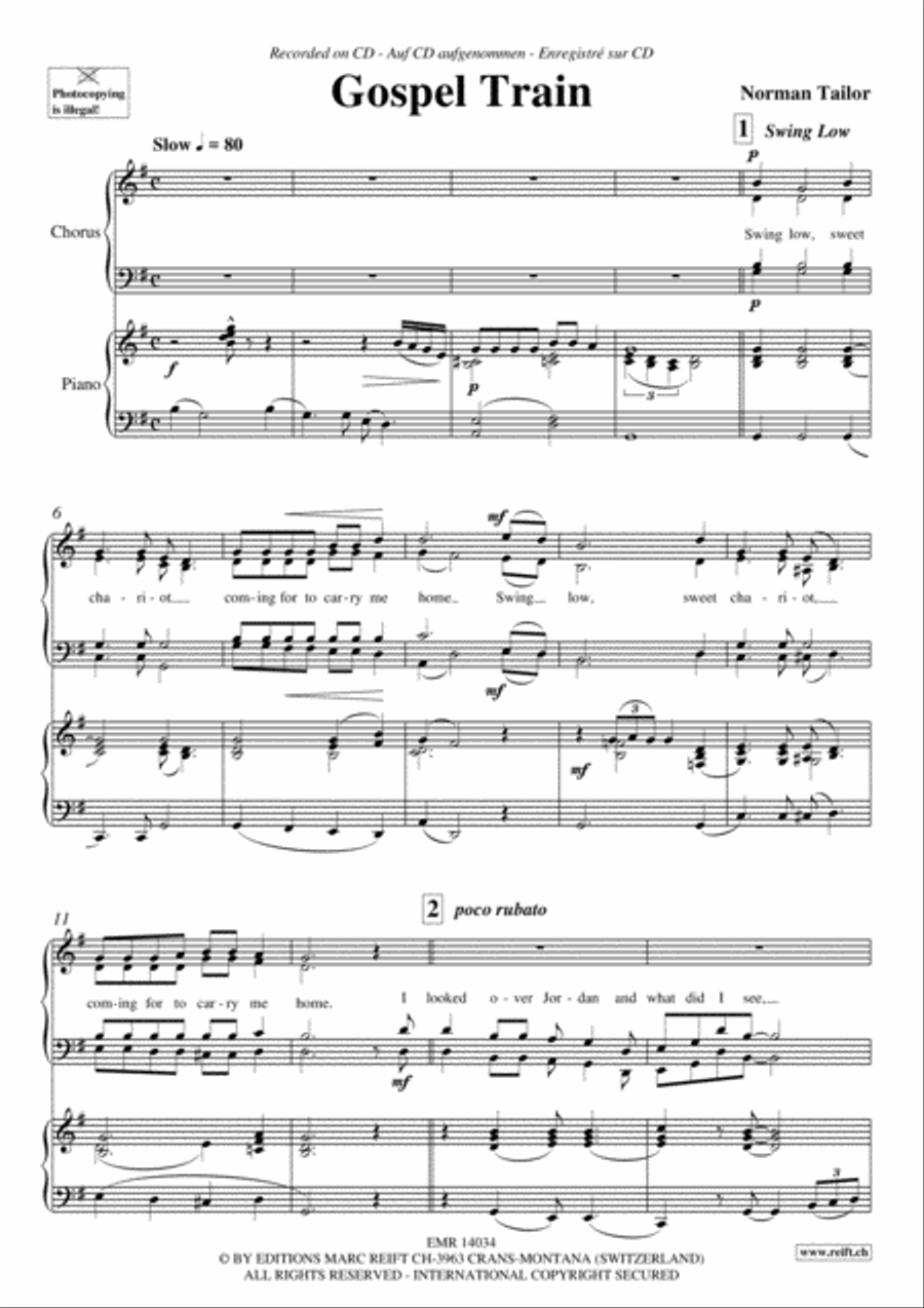Gospel Train 4-Part scores gallery preview page 3