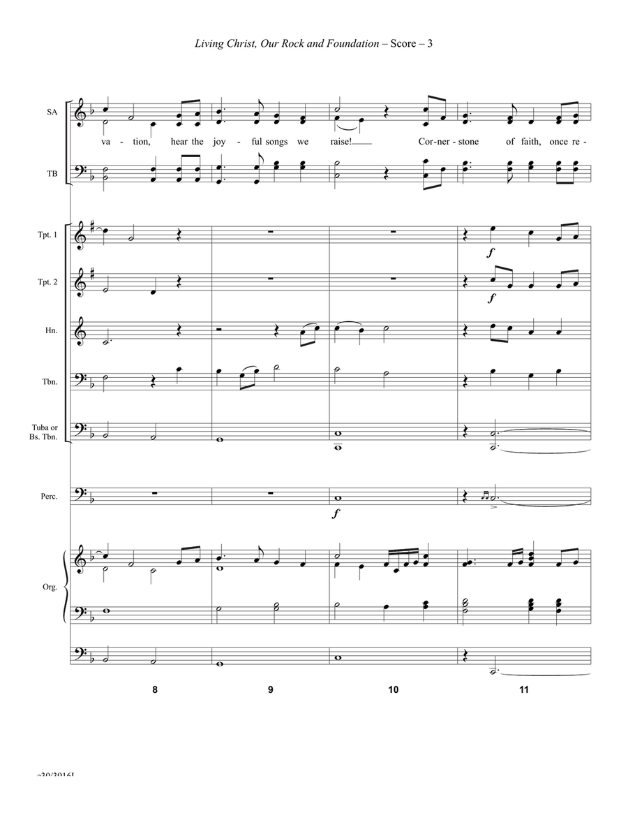 Living Christ, Our Rock and Foundation - Downloadable Score and Parts 4-Part scores gallery preview page 4