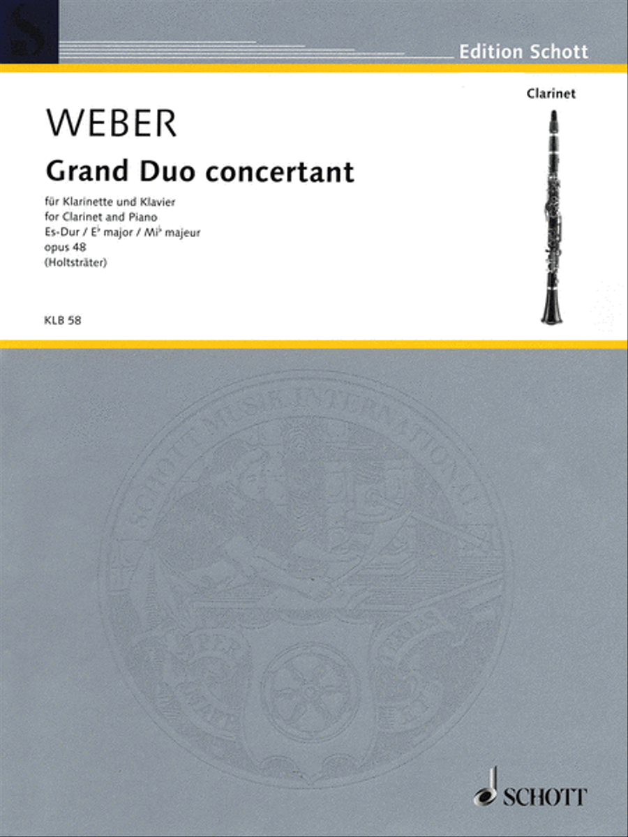 Grand Duo Concertante in E-flat Major, Op. 48 Clarinet Solo scores gallery preview page 1