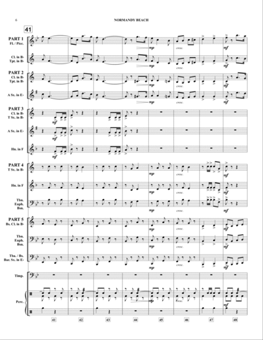 Normandy Beach Concert Band scores gallery preview page 6