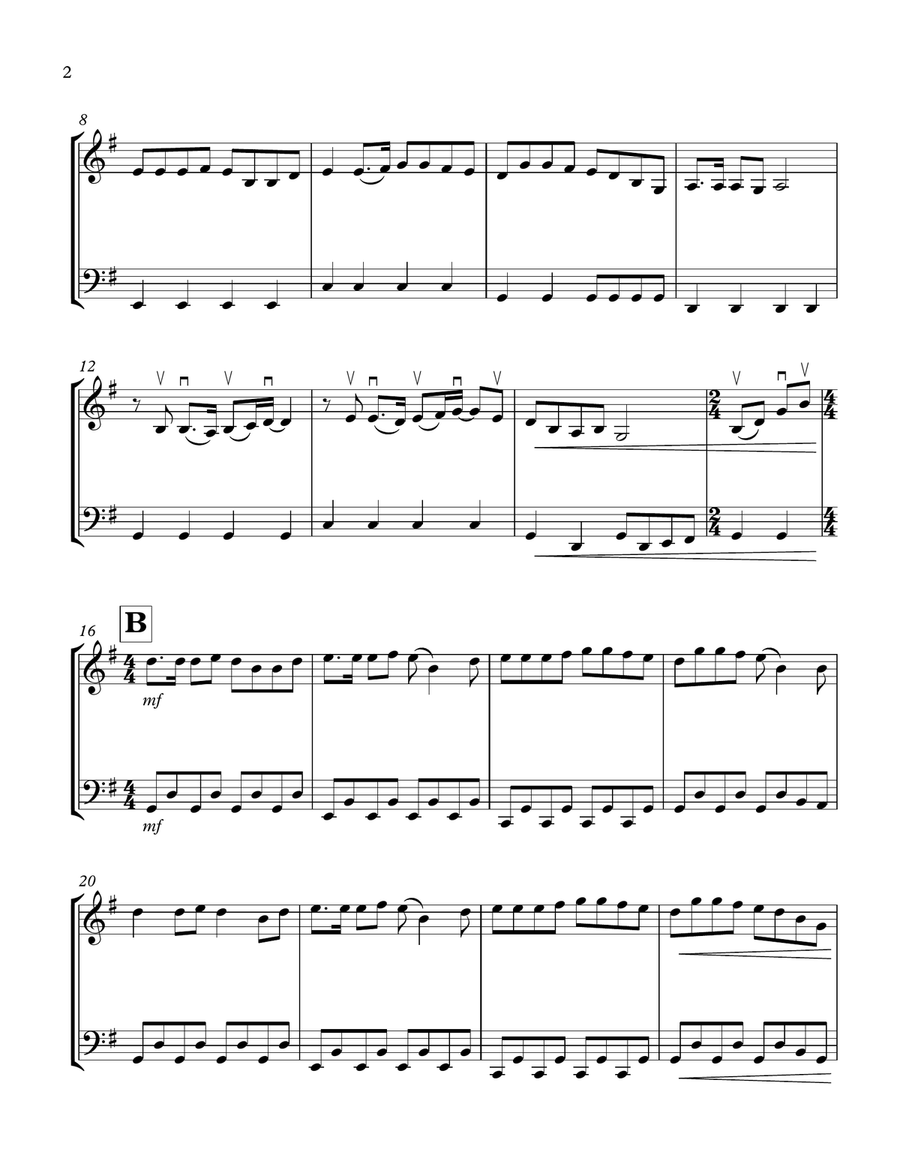 Whiskey In The Jar - Violin & Cello Duet - Traditional Irish arr. Cellobat String Duet scores gallery preview page 2