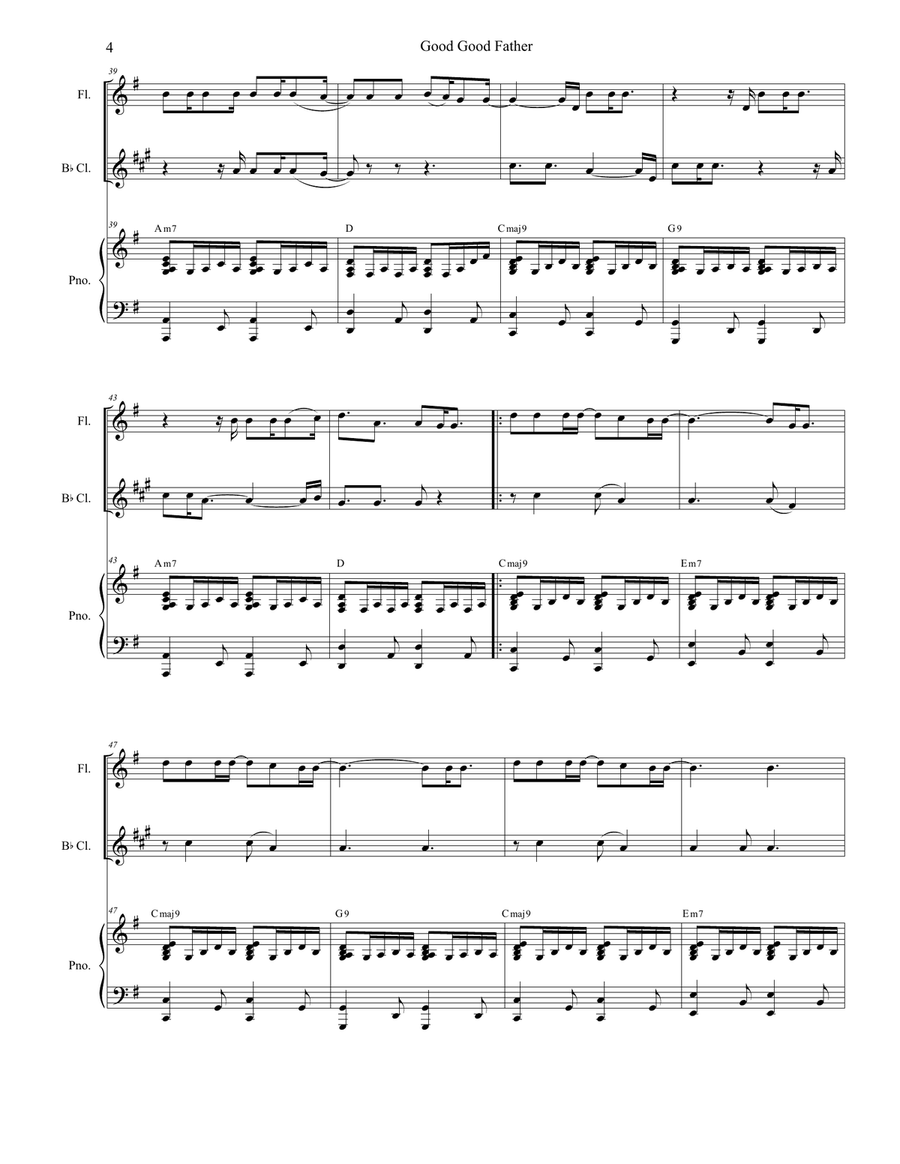 Good Good Father Woodwind Duet scores gallery preview page 4