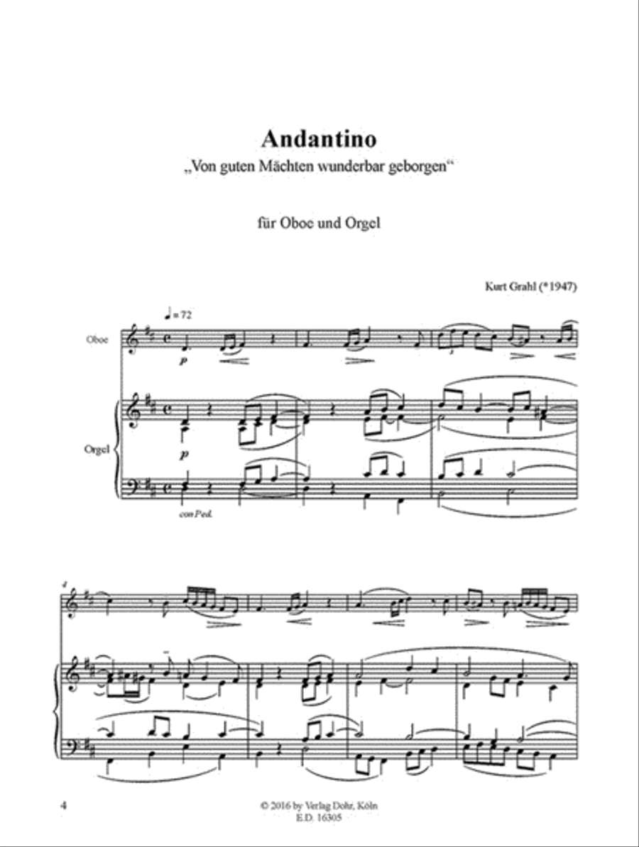 Andantino für Oboe und Orgel 