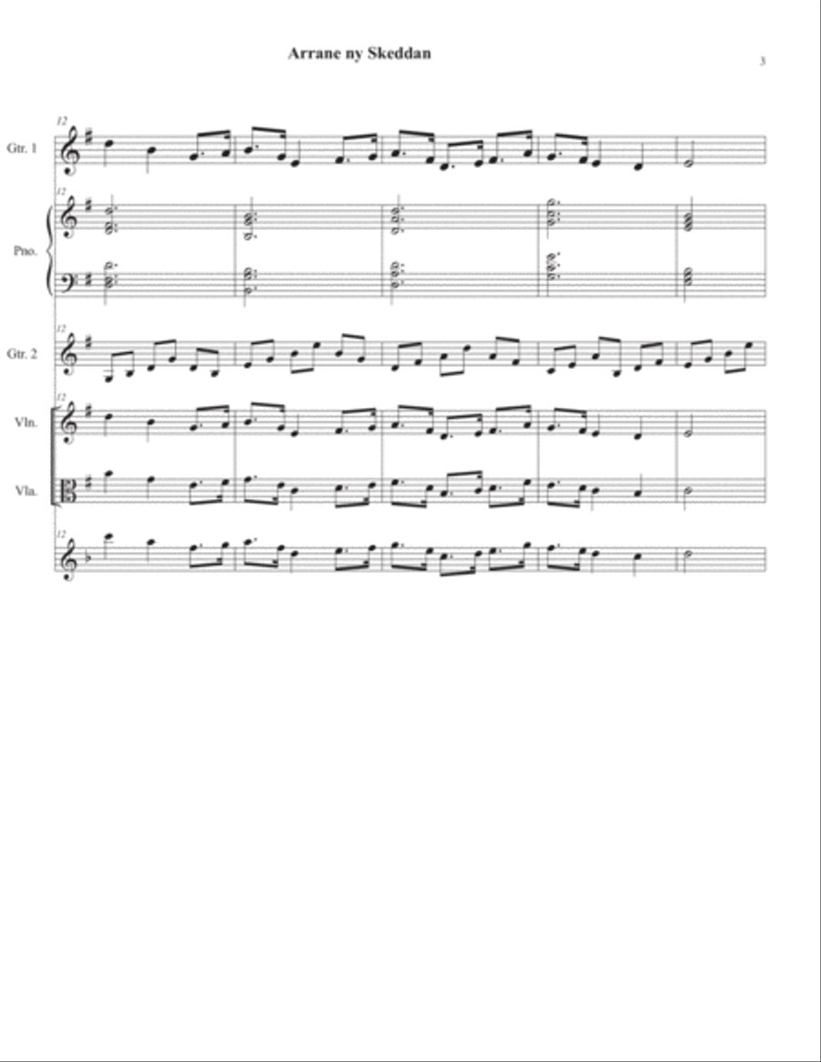 Arrane ny Skeddan Small Ensemble scores gallery preview page 3
