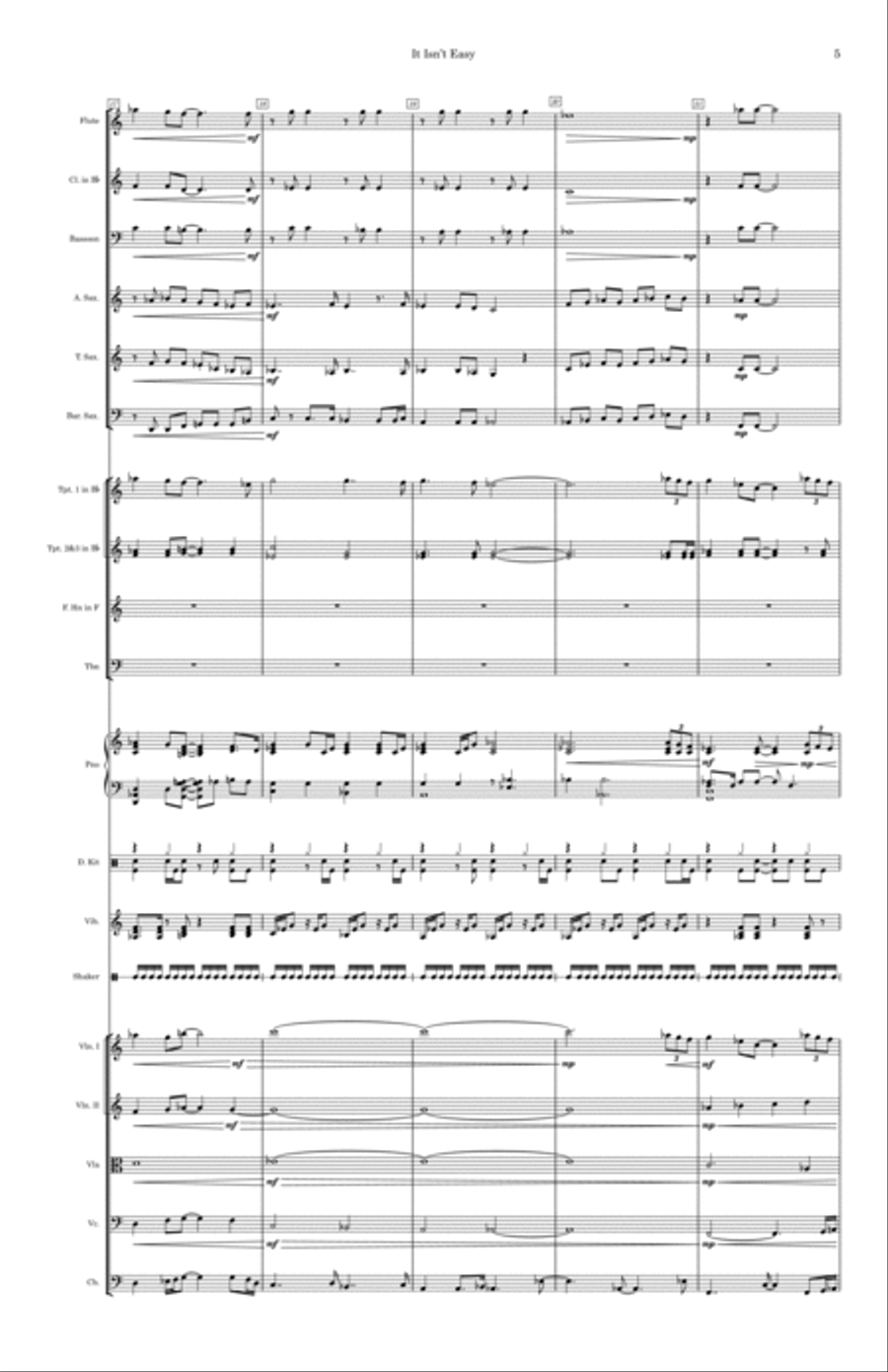 It Isn't Easy (But It's Worth It) Full Orchestra scores gallery preview page 5