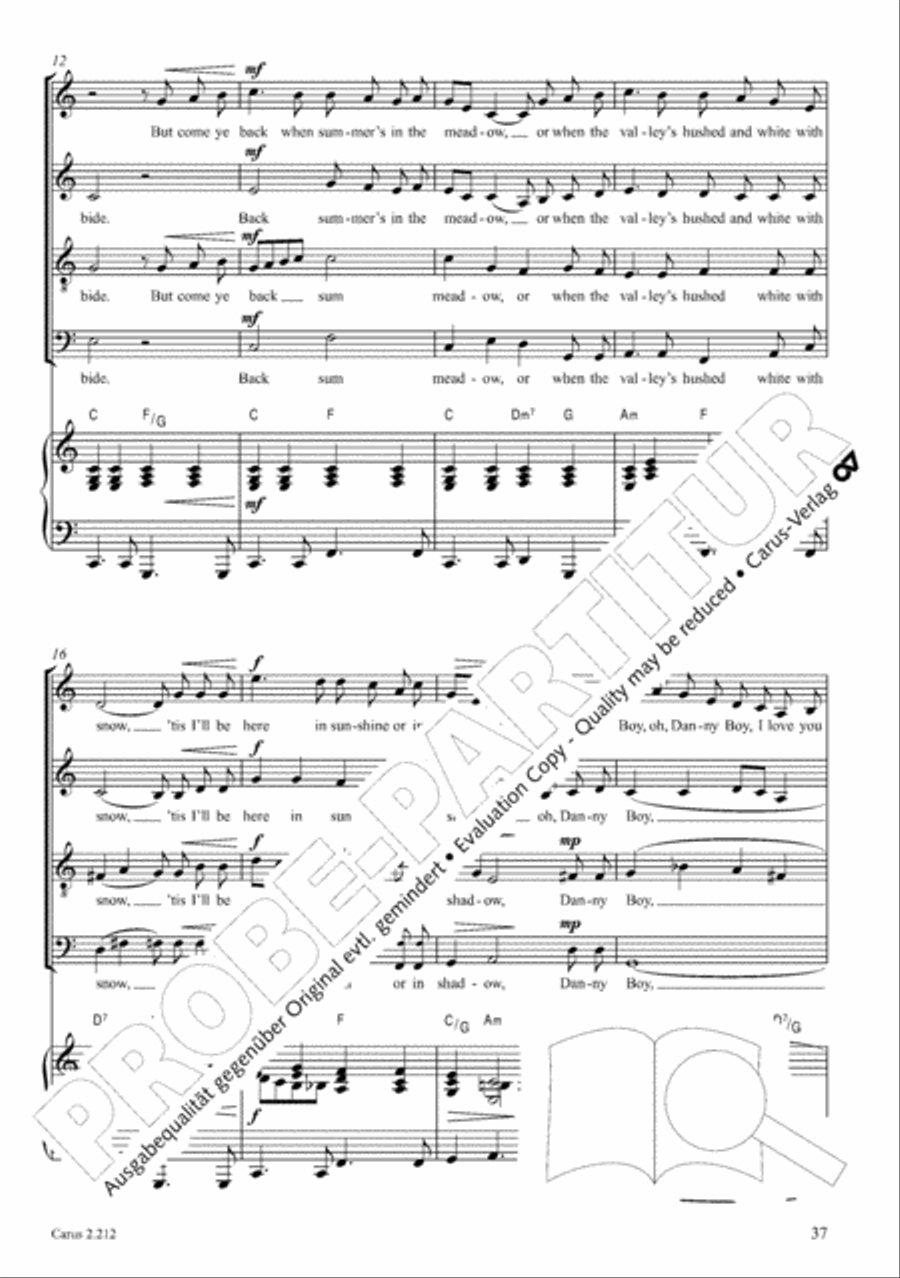 Love songs. Choral collection with CD 4-Part scores gallery preview page 29
