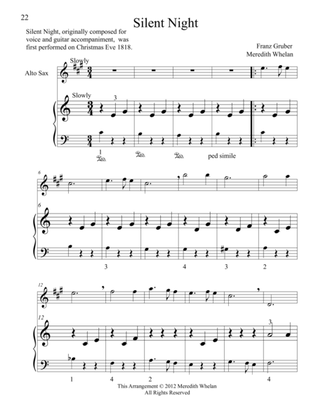 Christmas Duets for Alto Saxophone & Piano: Silent Night