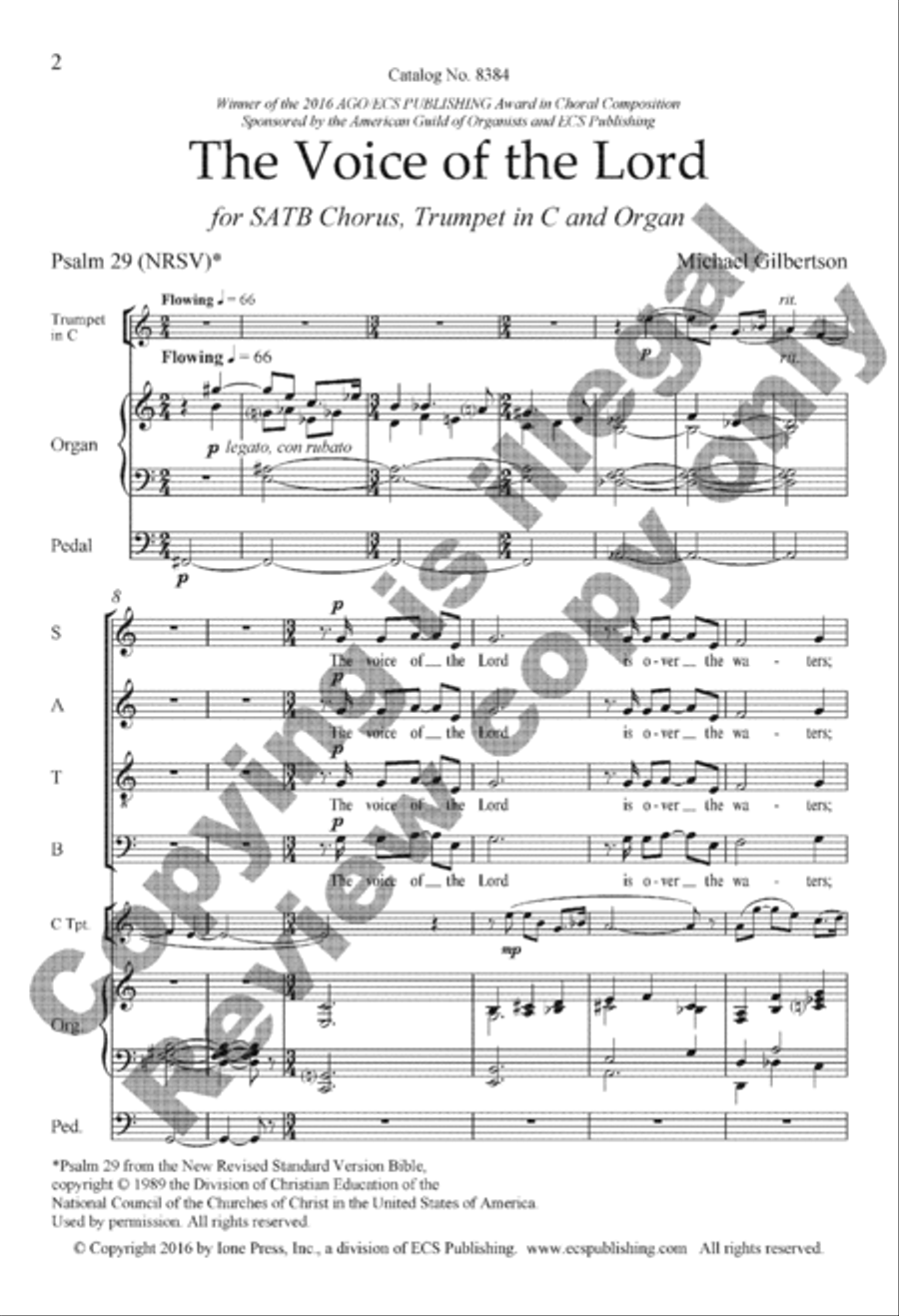 The Voice of the Lord The Voice of the Lord 4-Part scores gallery preview page 2