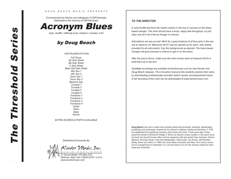 Acronym Blues - Full Score