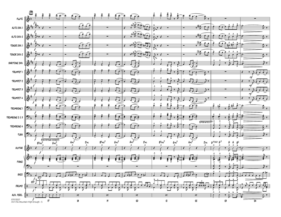 Ain't No Mountain High Enough (arr. Paul Murtha) - Conductor Score (Full Score) Jazz Ensemble scores gallery preview page 4