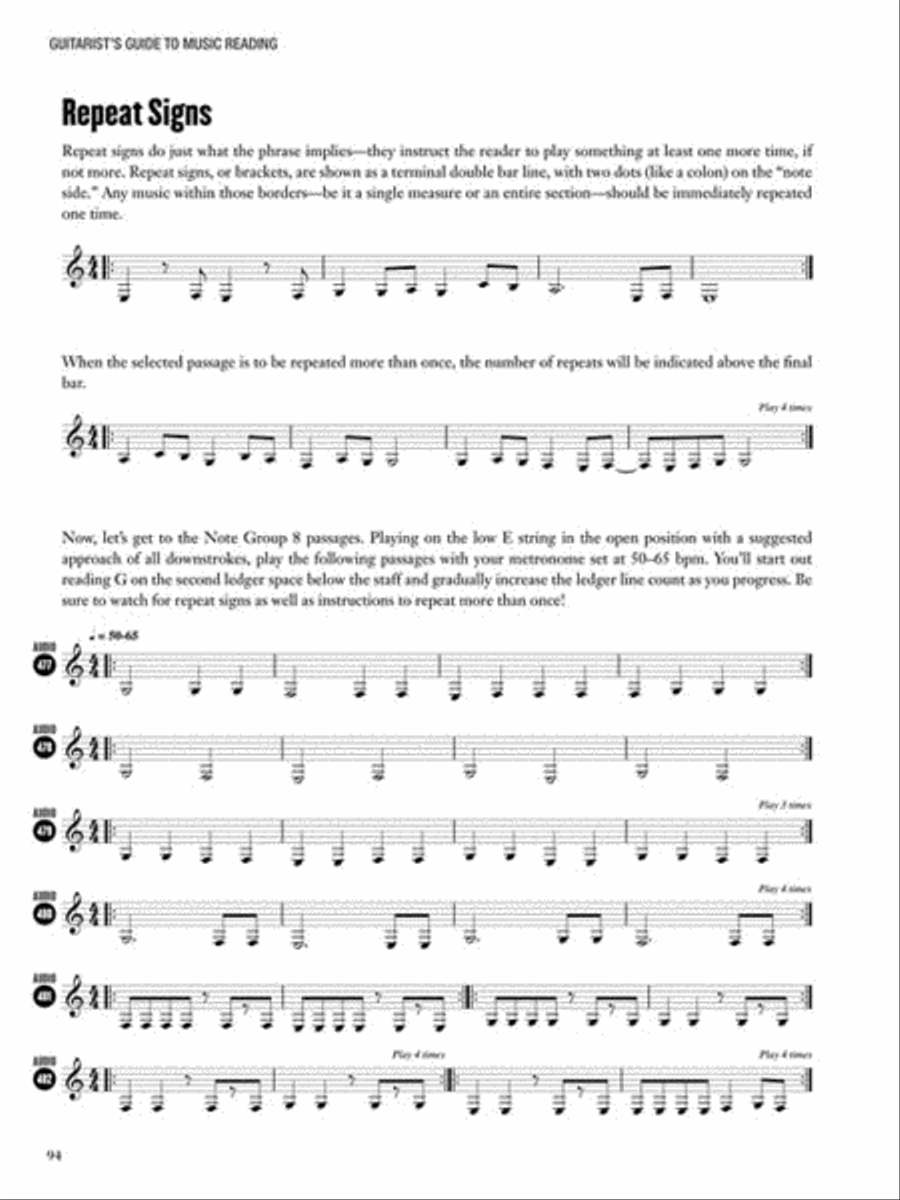 Guitarist's Guide to Music Reading Guitar scores gallery preview page 7