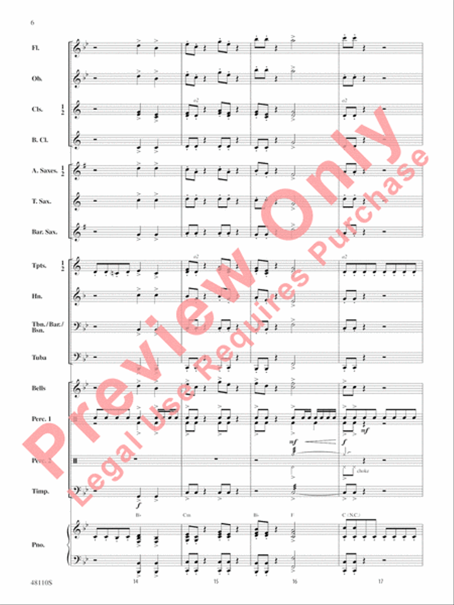 Escape from Thunder Mountain Concert Band scores gallery preview page 7