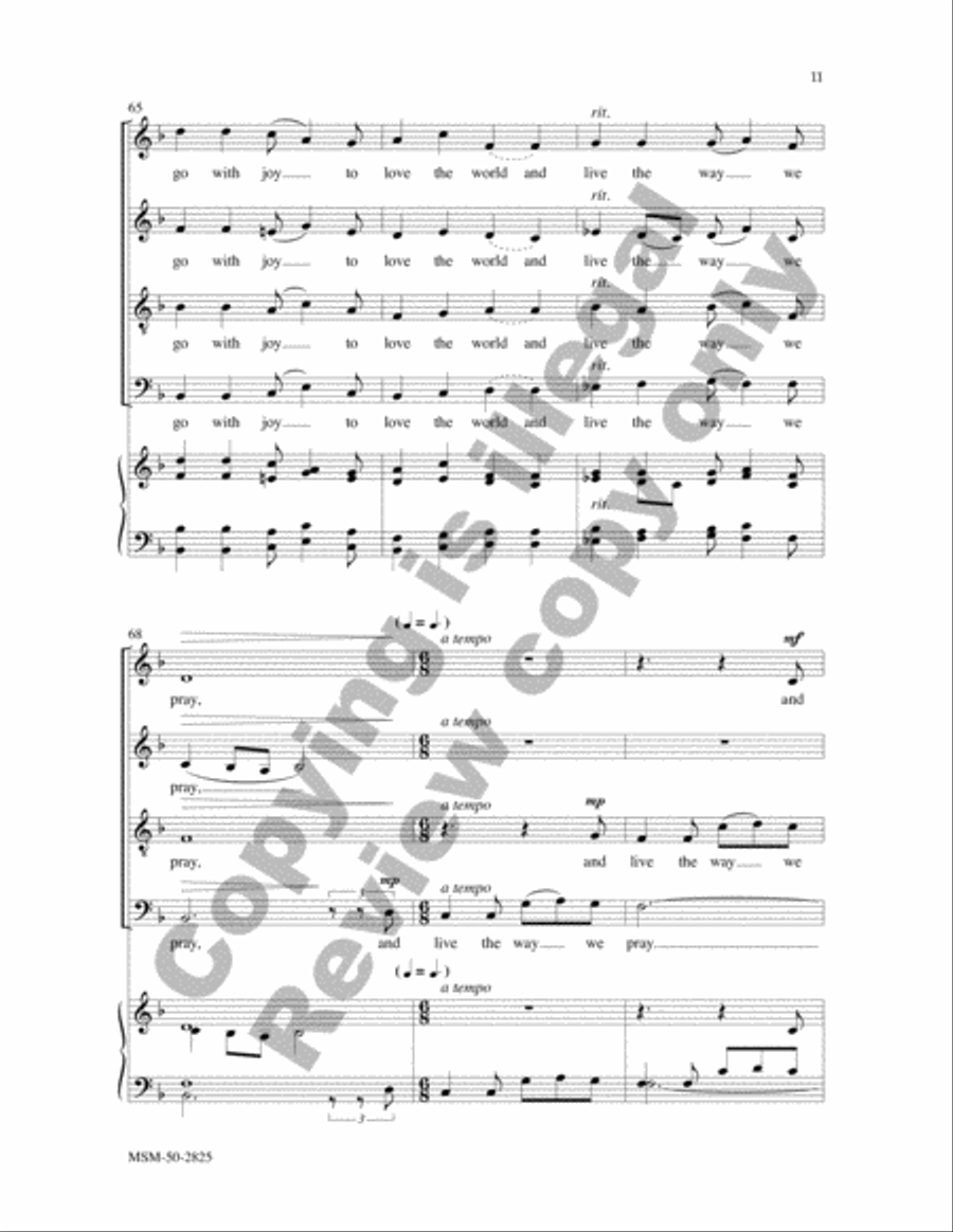 I Come with Joy I Come with Joy 4-Part scores gallery preview page 11